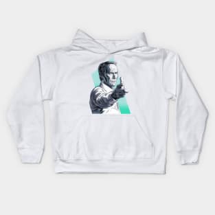 Clint Eastwood - An illustration by Paul Cemmick Kids Hoodie